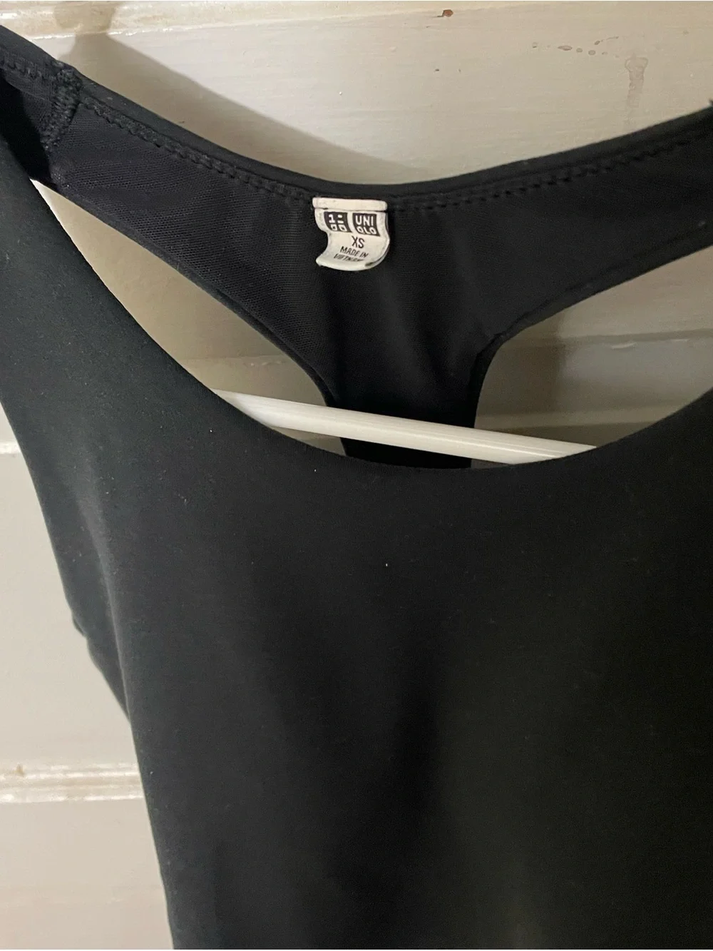 Uniqlo Black Racerback Sports Bra Crop